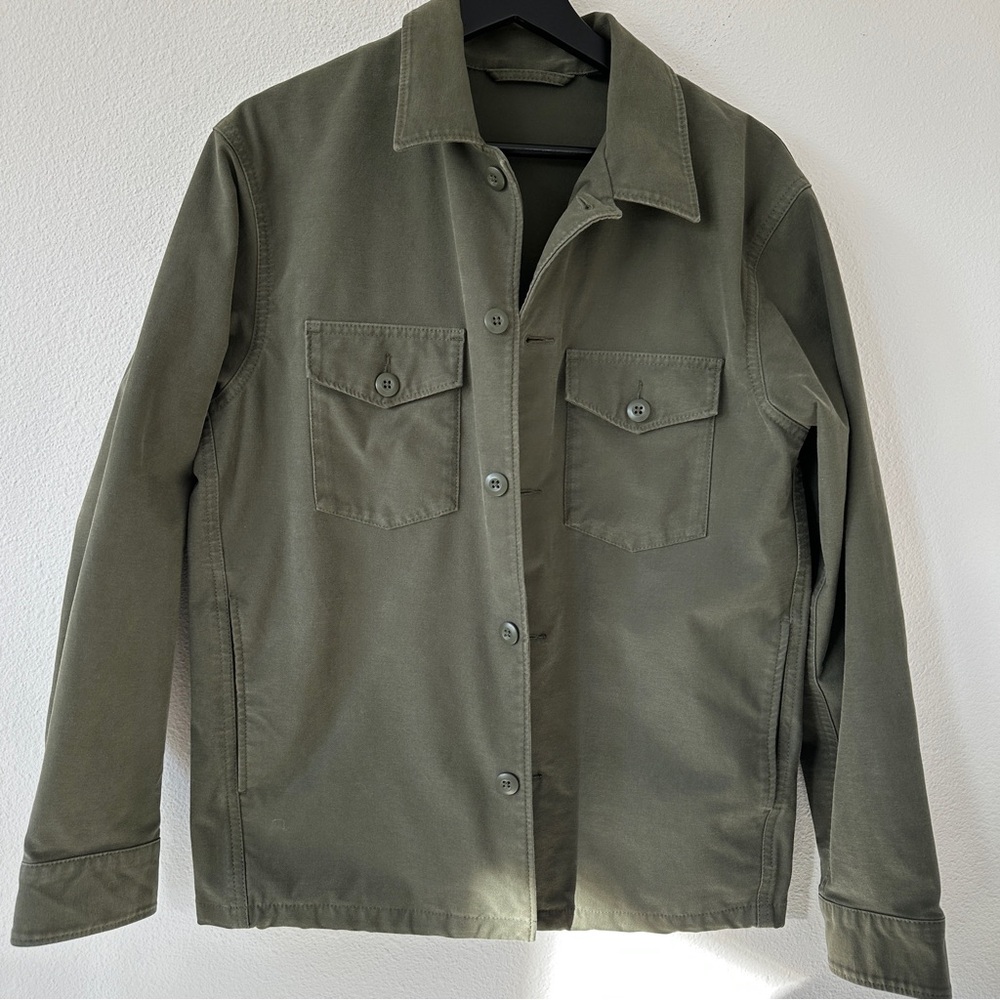 Uniqlo Mens Utility Over Shirt Jacket Olive Green Size XS